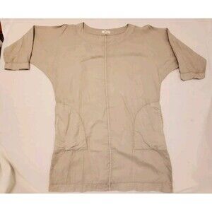 Aritzia Wilfred Linen XXS Half Sleeve Mini Dress Gray Lagenlook Boho Minimalist